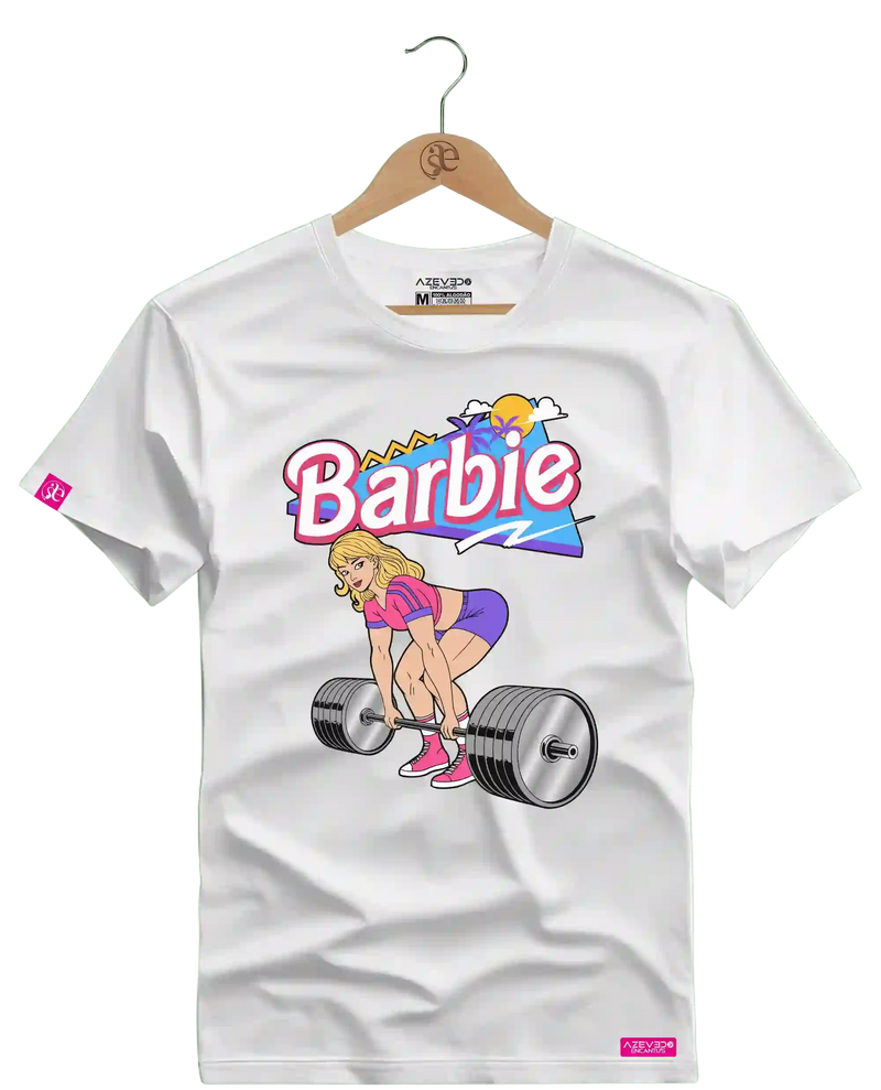 Camiseta Algodão Premium Estampa Barbie Fitness