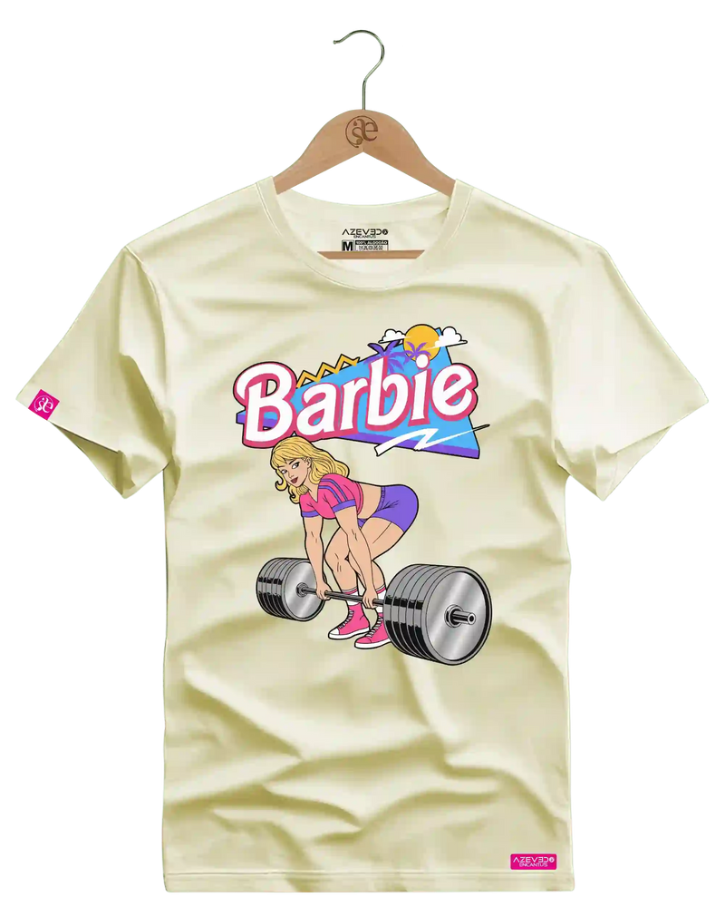 Camiseta Algodão Premium Estampa Barbie Fitness
