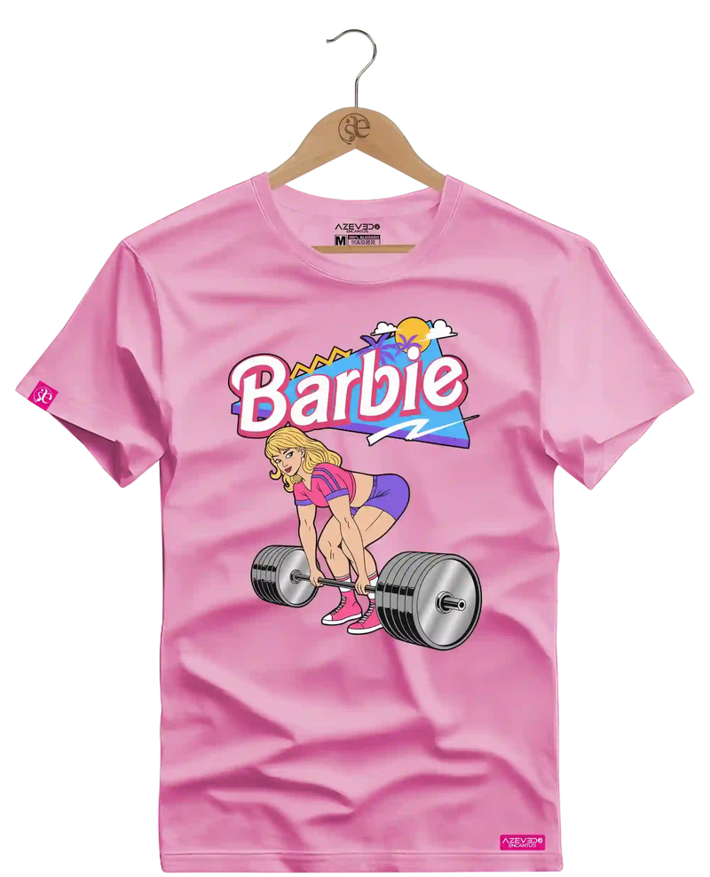 Camiseta Algodão Premium Estampa Barbie Fitness