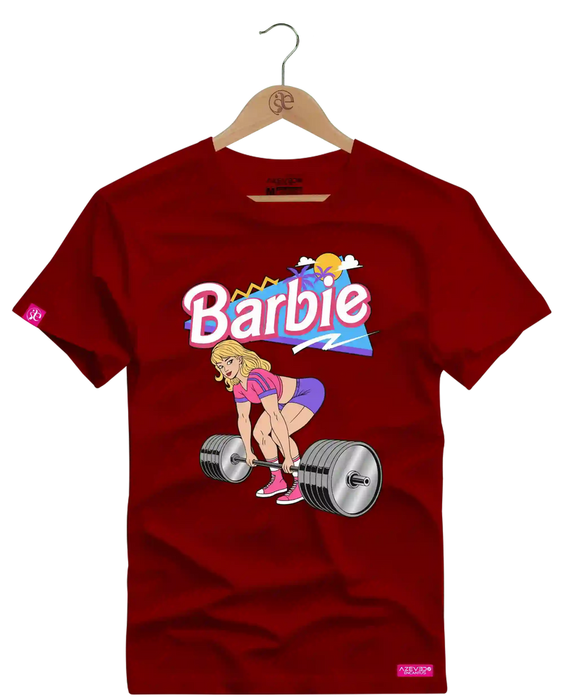 Camiseta Algodão Premium Estampa Barbie Fitness