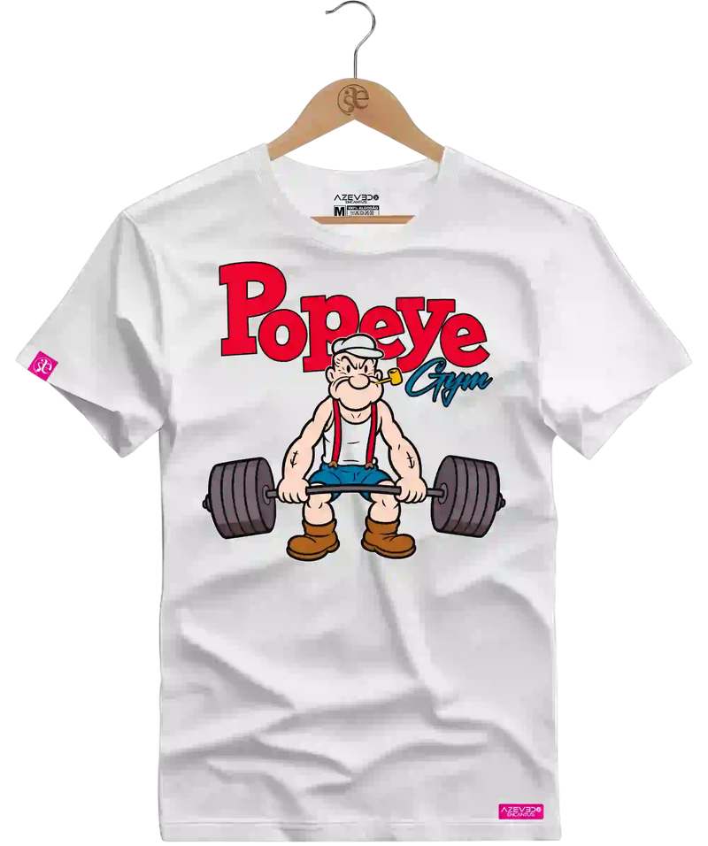 Camiseta Algodão Premium Estampa Popeye Fitness