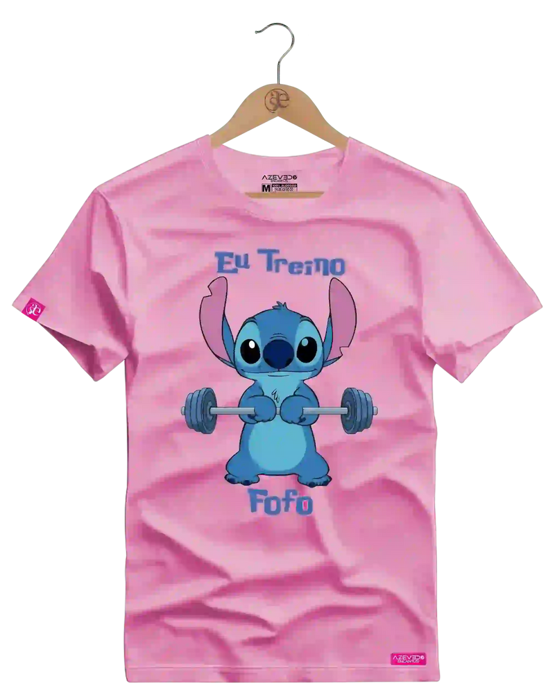 Camiseta Algodão Premium Estampa Stitch Fitness