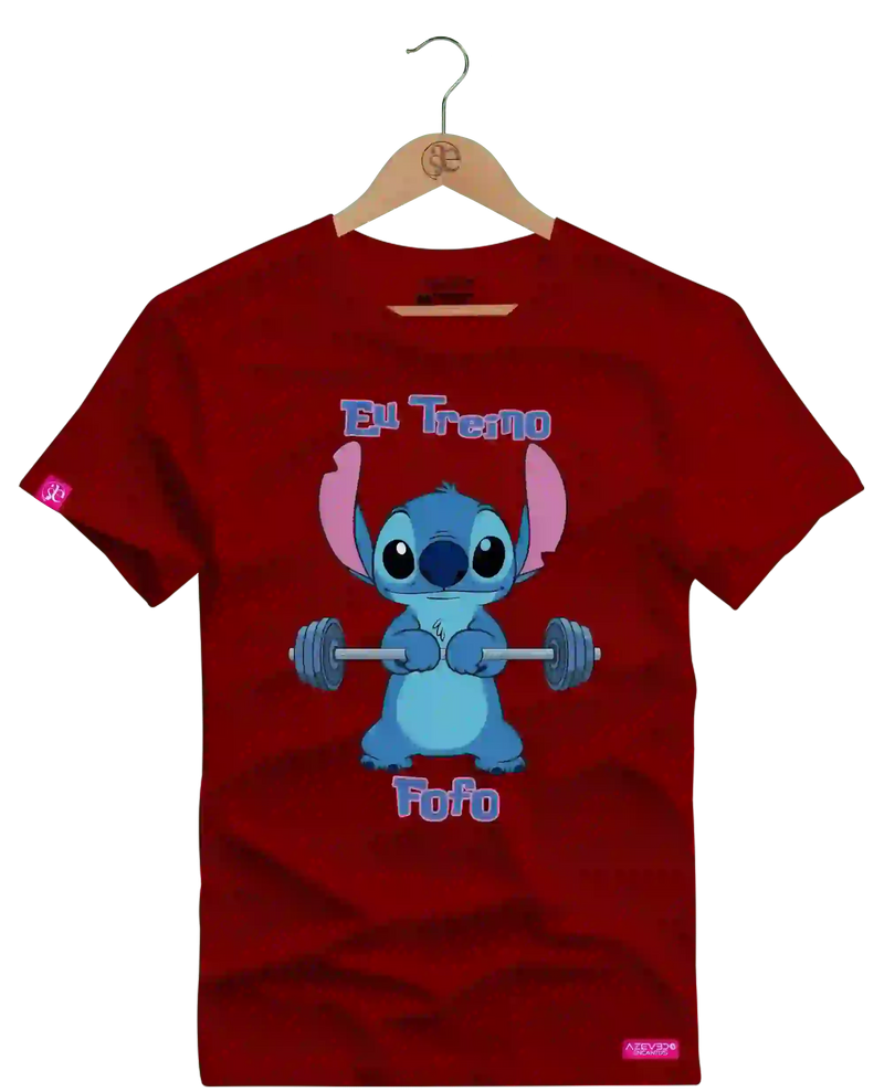Camiseta Algodão Premium Estampa Stitch Fitness