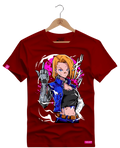 Camiseta Algodão Premium Android 18 - Azevedo Encantu's