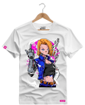 Camiseta Algodão Premium Android 18 - Azevedo Encantu's