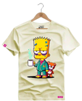 Camiseta Algodão Premium Estampa Bart Café - Azevedo Encantu's