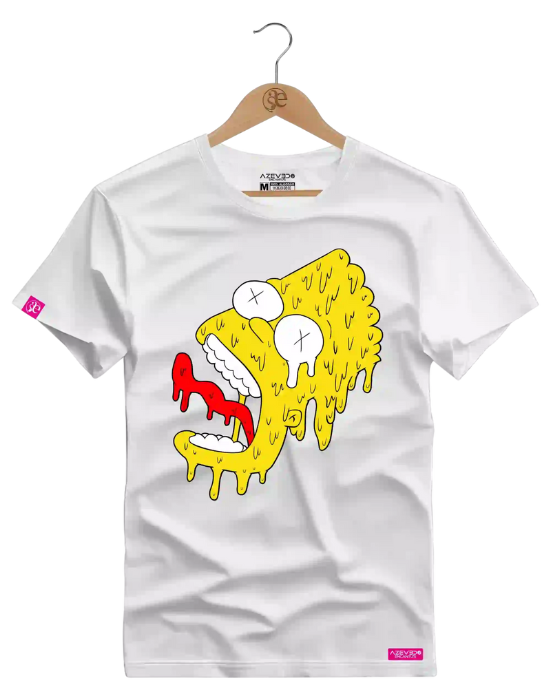 Camiseta Algodão Premium Estampa Bart Derretendo - Azevedo Encantu's