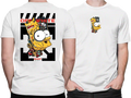 Camiseta Algodão Premium Estampa Bart Off White - Azevedo Encantu's