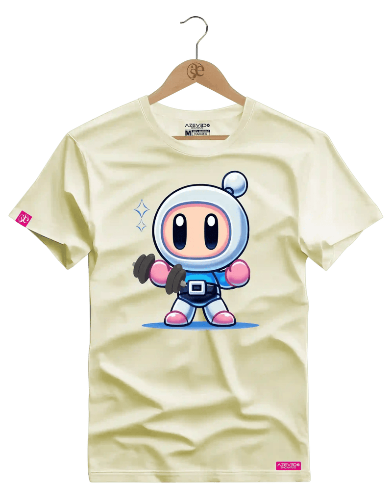 Camiseta Algodão Premium Estampa Bomberman Fitness - Azevedo Encantu's