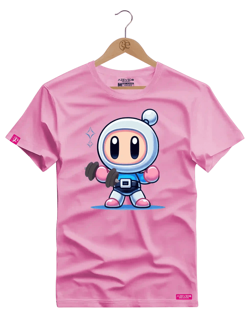 Camiseta Algodão Premium Estampa Bomberman Fitness - Azevedo Encantu's