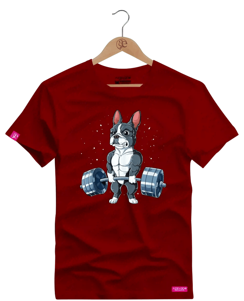 Camiseta Algodão Premium Estampa Bulldog Fitness - Azevedo Encantu's