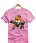 Camiseta Algodão Premium Estampa Capivara Fitness - Azevedo Encantu's