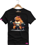 Camiseta Algodão Premium Estampa Capivara Fitness - Azevedo Encantu's