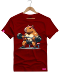 Camiseta Algodão Premium Estampa Capivara Fitness - Azevedo Encantu's
