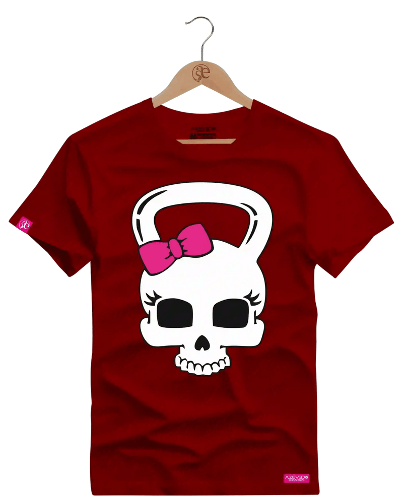 Camiseta Algodão Premium Estampa Caveira Fitness - Azevedo Encantu's