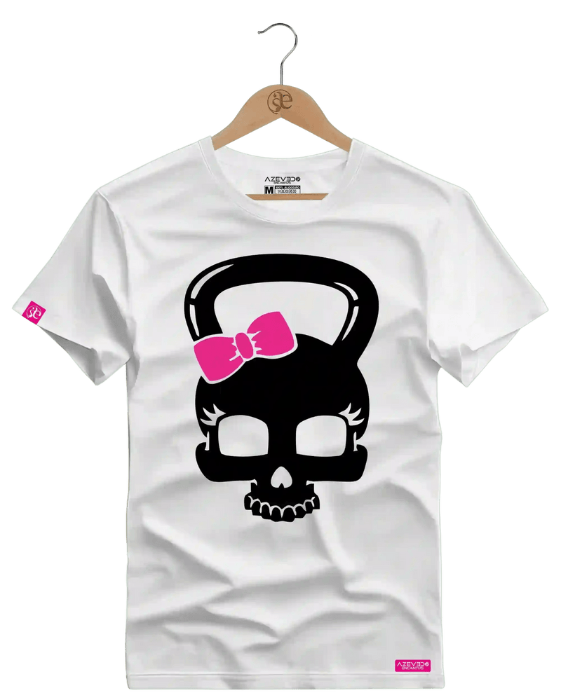 Camiseta Algodão Premium Estampa Caveira Fitness - Azevedo Encantu's