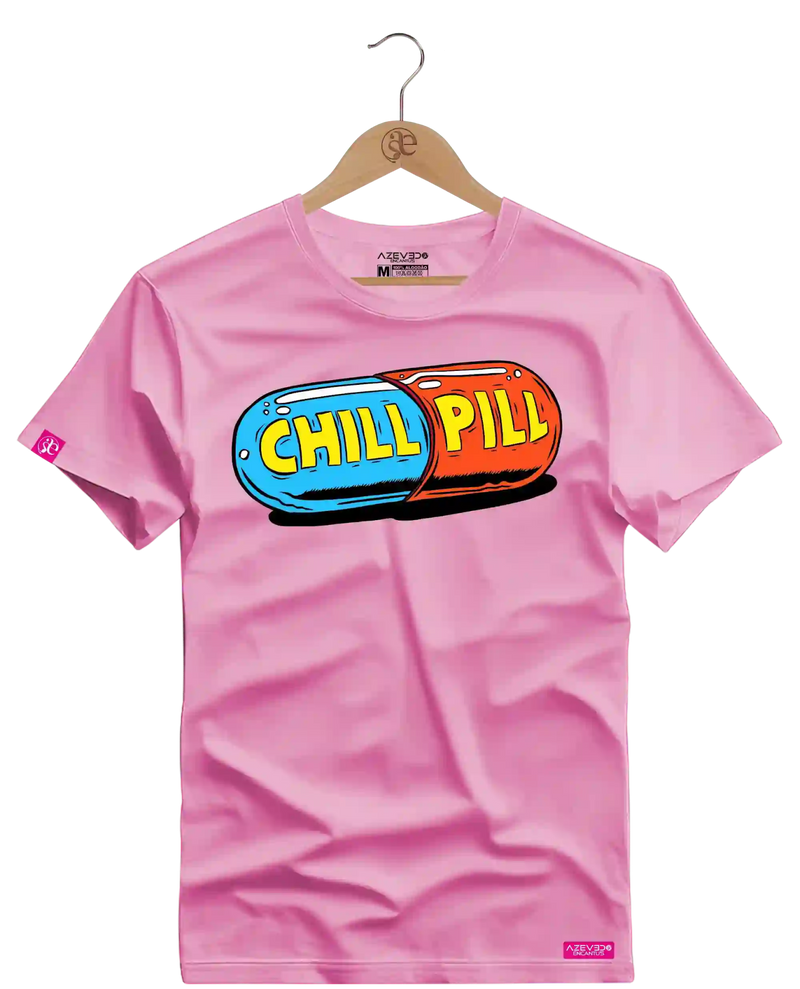 Camiseta Algodão Premium Estampa Chill Pill Fitness - Azevedo Encantu's