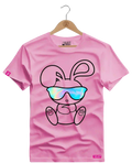 Camiseta Algodão Premium Estampa Coelho Óculos Contorno - Azevedo Encantu's
