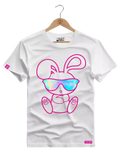 Camiseta Algodão Premium Estampa Coelho Óculos Contorno - Azevedo Encantu's