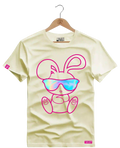 Camiseta Algodão Premium Estampa Coelho Óculos Contorno - Azevedo Encantu's
