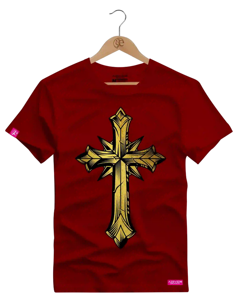 Camiseta Algodão Premium Estampa Cruz - Azevedo Encantu's