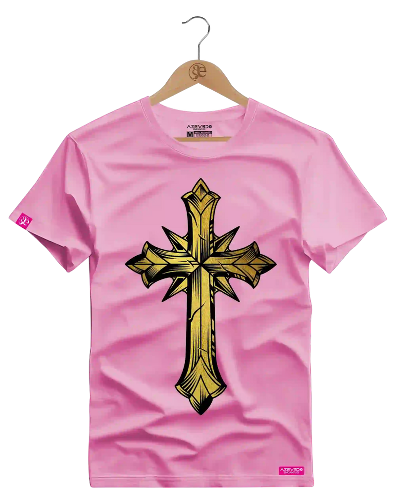 Camiseta Algodão Premium Estampa Cruz - Azevedo Encantu's