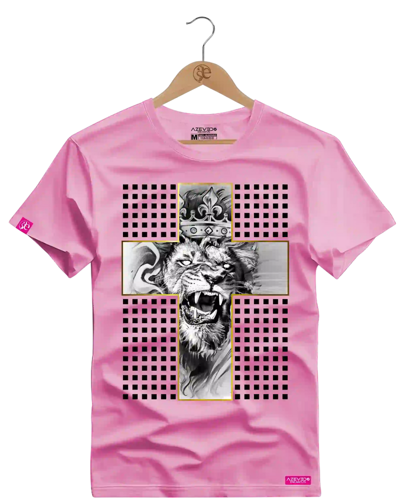Camiseta Algodão Premium Estampa Cruz Leão - Azevedo Encantu's
