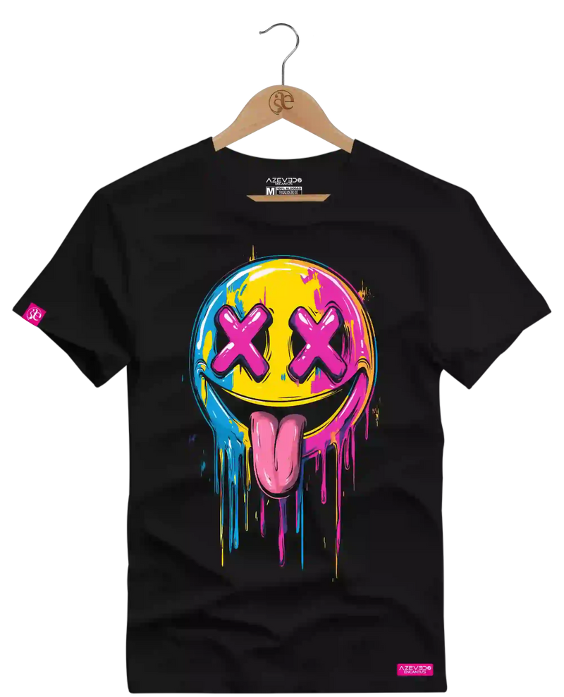 Camiseta Algodão Premium Estampa Emoji Língua - Azevedo Encantu's