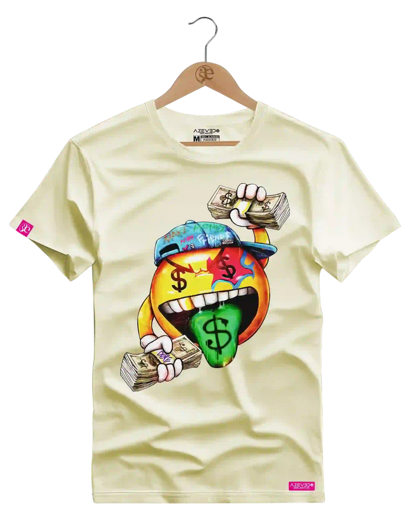 Camiseta Algodão Premium Estampa Emoji Money - Azevedo Encantu's