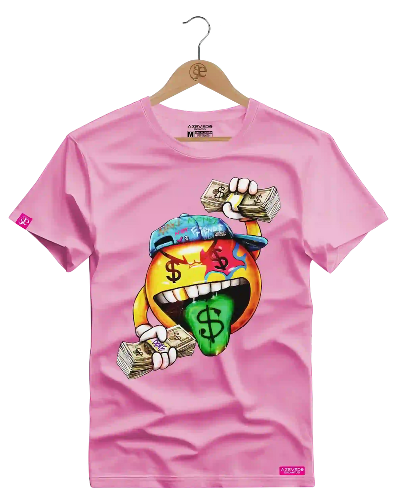 Camiseta Algodão Premium Estampa Emoji Money - Azevedo Encantu's