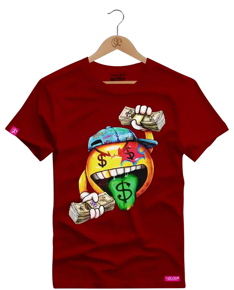 Camiseta Algodão Premium Estampa Emoji Money - Azevedo Encantu's