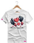 Camiseta Algodão Premium Estampa Fitness Lifting Love Dropping Doubts - Azevedo Encantu's