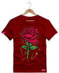 Camiseta Algodão Premium Estampa Flower Rose - Azevedo Encantu's