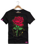 Camiseta Algodão Premium Estampa Flower Rose - Azevedo Encantu's