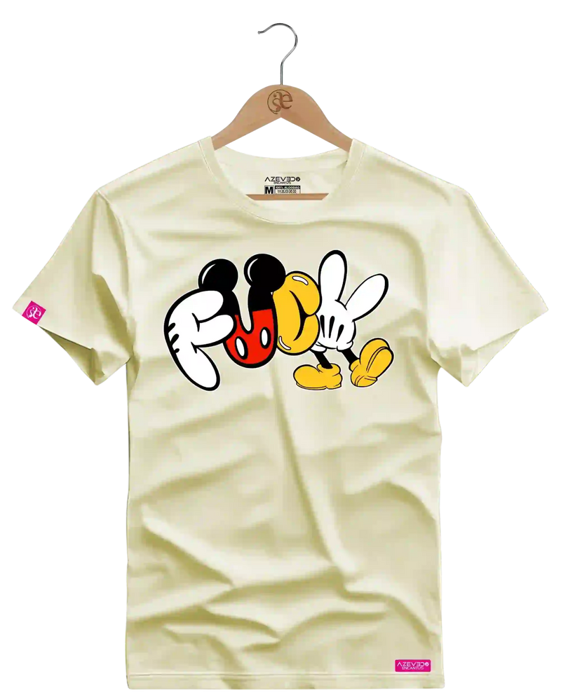 Camiseta Algodão Premium Estampa Fuck Mickey - Azevedo Encantu's
