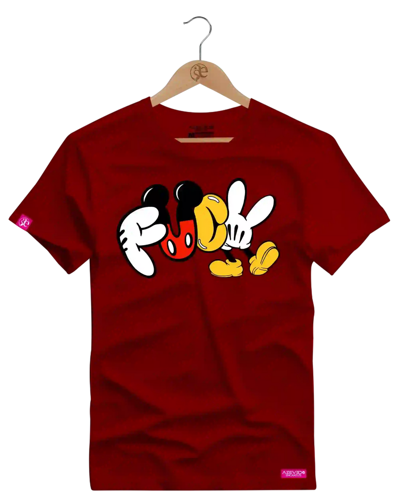 Camiseta Algodão Premium Estampa Fuck Mickey - Azevedo Encantu's