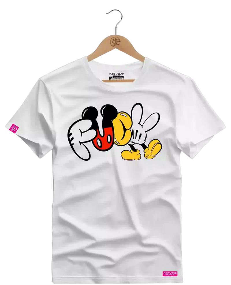 Camiseta Algodão Premium Estampa Fuck Mickey - Azevedo Encantu's