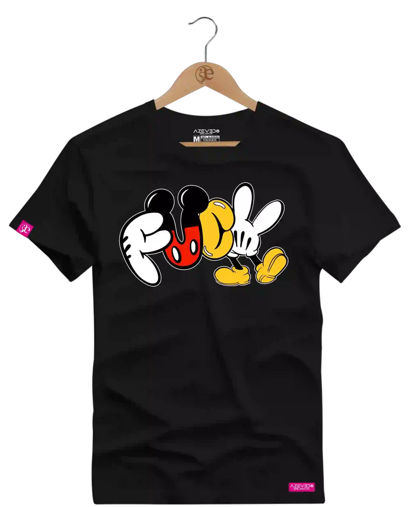 Camiseta Algodão Premium Estampa Fuck Mickey - Azevedo Encantu's