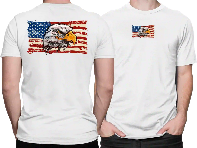 Camiseta Algodão Premium Estampa Gavião USA - Azevedo Encantu's
