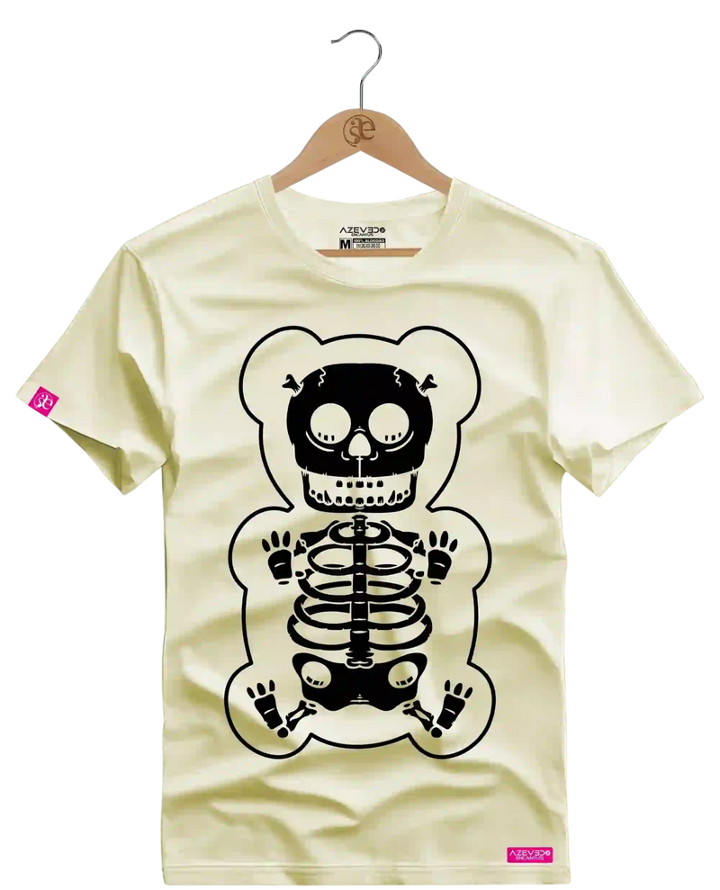 Camiseta Algodão Premium Estampa Geleia Caveira - Azevedo Encantu's