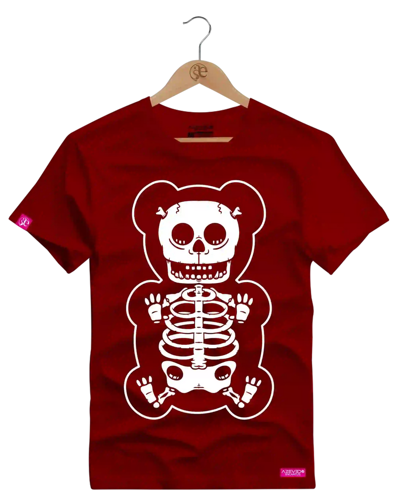 Camiseta Algodão Premium Estampa Geleia Caveira - Azevedo Encantu's
