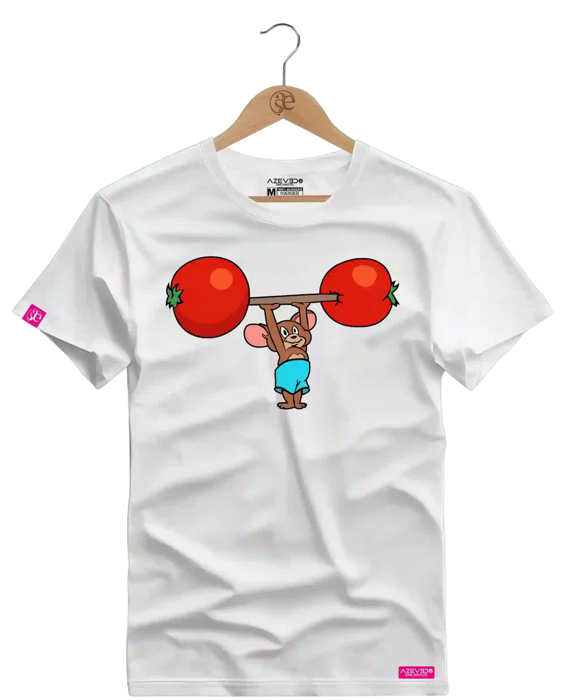 Camiseta Algodão Premium Estampa Jerry Fitness - Azevedo Encantu's