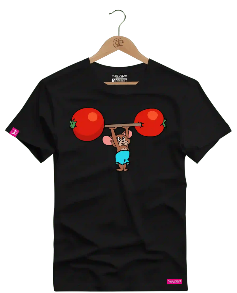 Camiseta Algodão Premium Estampa Jerry Fitness - Azevedo Encantu's