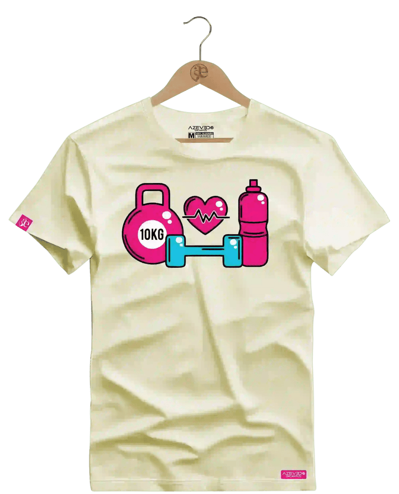 Camiseta Algodão Premium Estampa Kit Fitness - Azevedo Encantu's