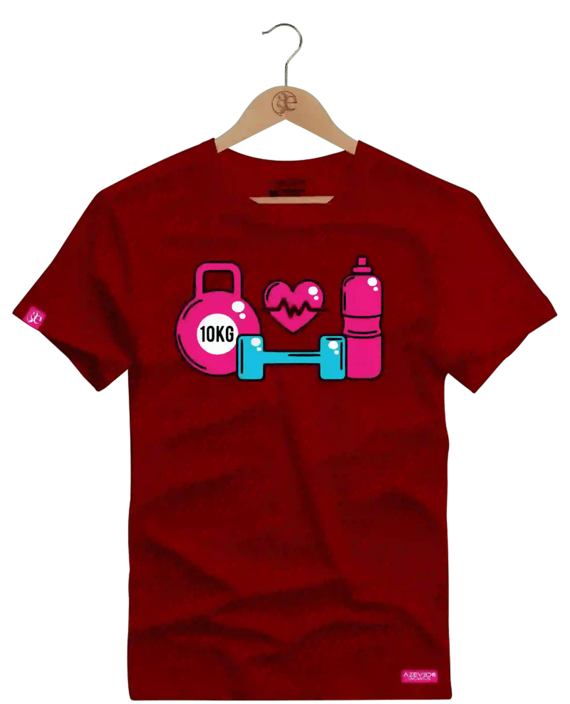 Camiseta Algodão Premium Estampa Kit Fitness - Azevedo Encantu's