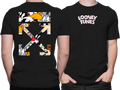 Camiseta Algodão Premium Estampa Looney Tunes Off White - Azevedo Encantu's