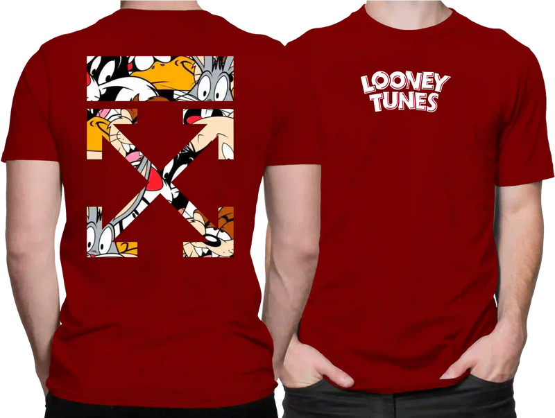 Camiseta Algodão Premium Estampa Looney Tunes Off White - Azevedo Encantu's