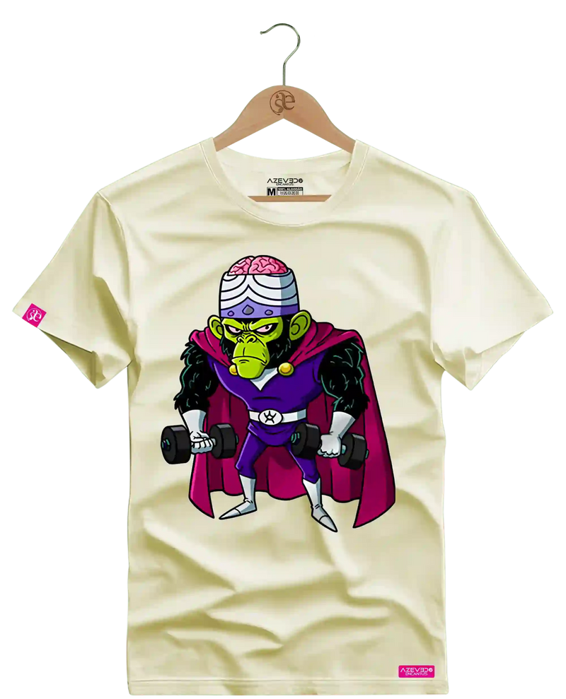 Camiseta Algodão Premium Estampa Macaco Louco Fitness - Azevedo Encantu's