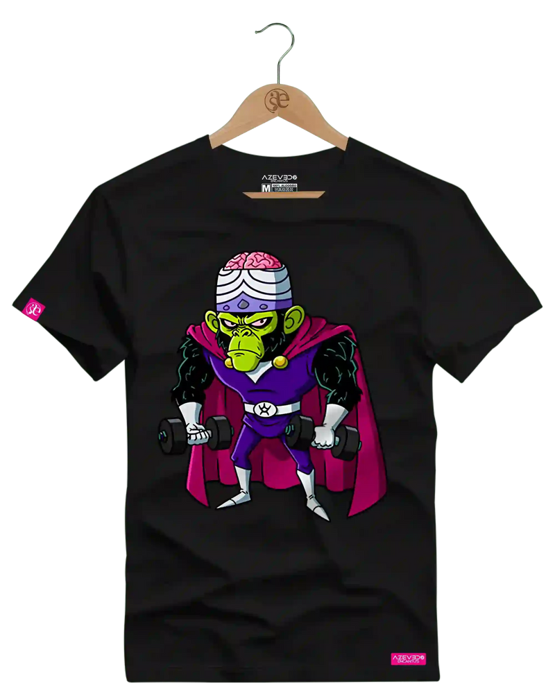 Camiseta Algodão Premium Estampa Macaco Louco Fitness - Azevedo Encantu's
