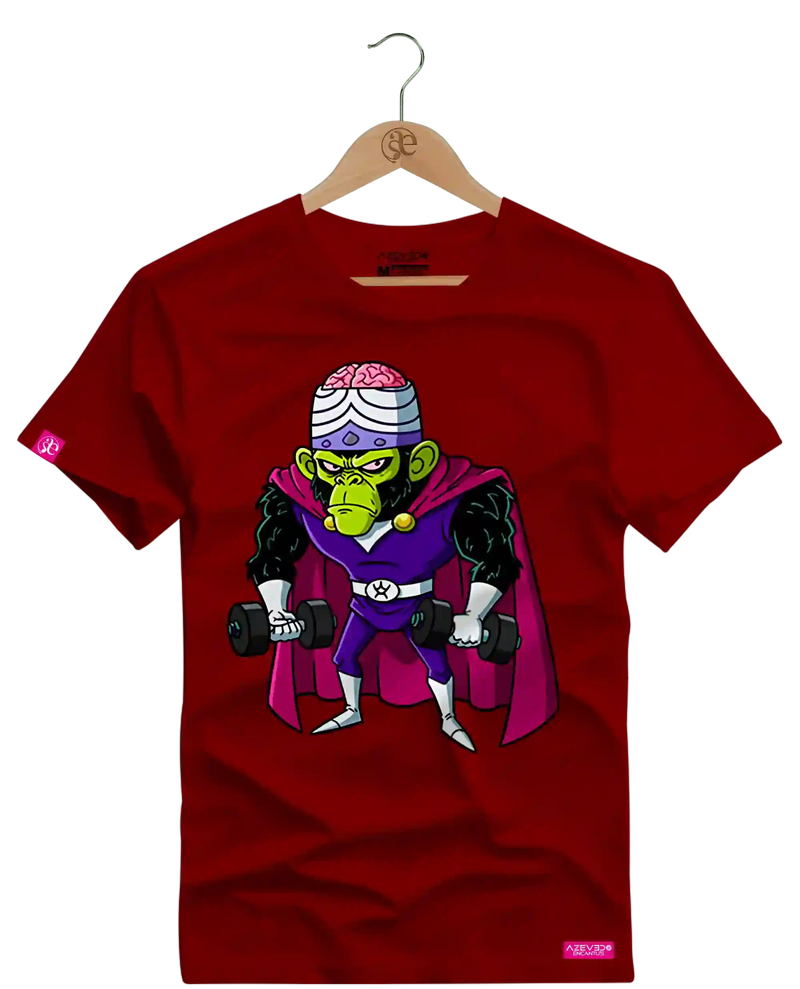 Camiseta Algodão Premium Estampa Macaco Louco Fitness - Azevedo Encantu's